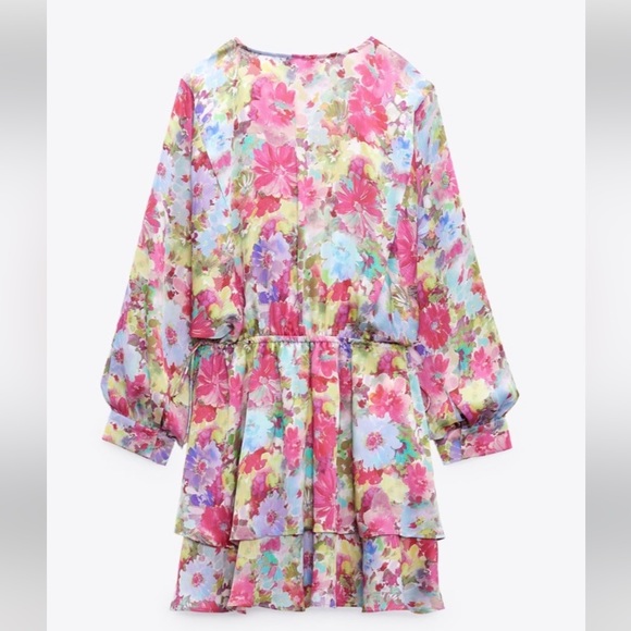 ZARA | FLORAL PRINT DRESS - Picture 6 of 8